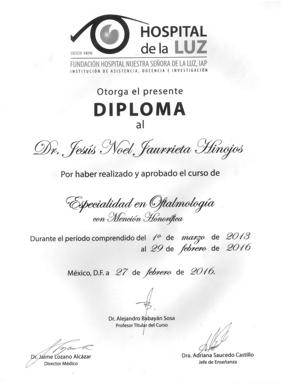 Mención Oftalmología