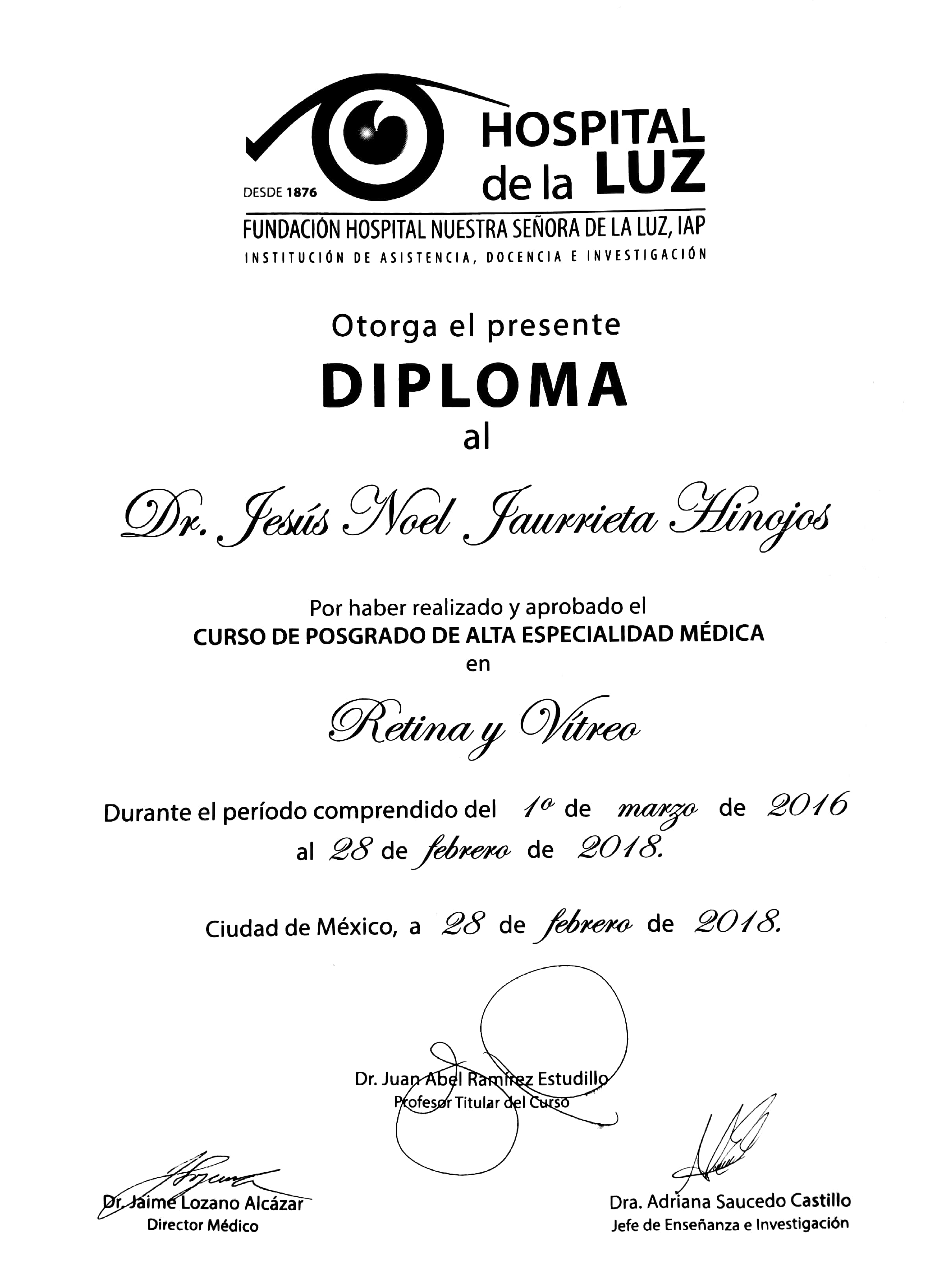 Diploma de Retina
